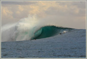 big waves at paradise surf camp at way jambu in krui south sumatra