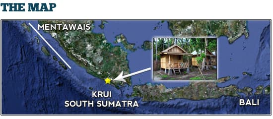 surf map and surf spot atlas of krui south sumatra